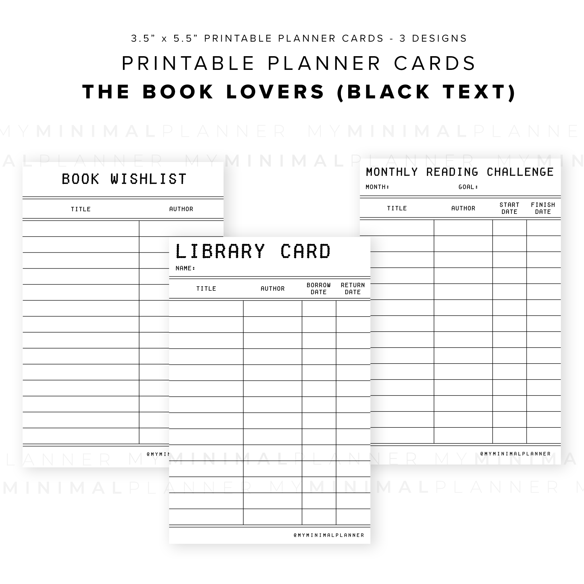 Printable Library Card Template