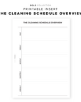 PR97 - The Cleaning Schedule Overview - Printable Insert