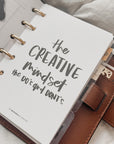 PRD140 - The Creative Mindset - Printable Dashboard