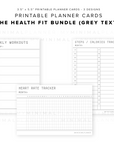PPC14 - The Health Fitness Bundle - Printable Planner Cards