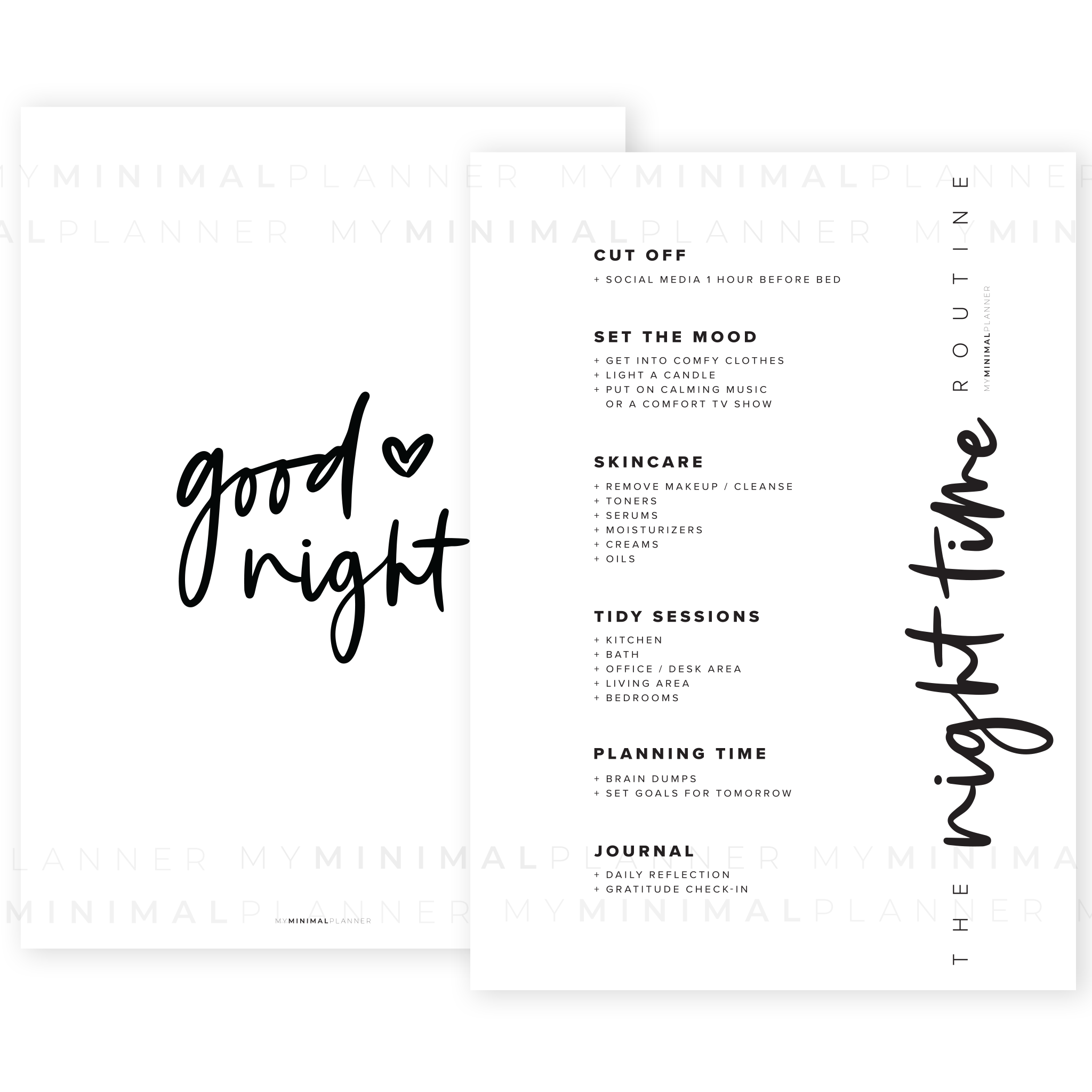 PRD63 - The Night Time Routine - Printable Dashboard