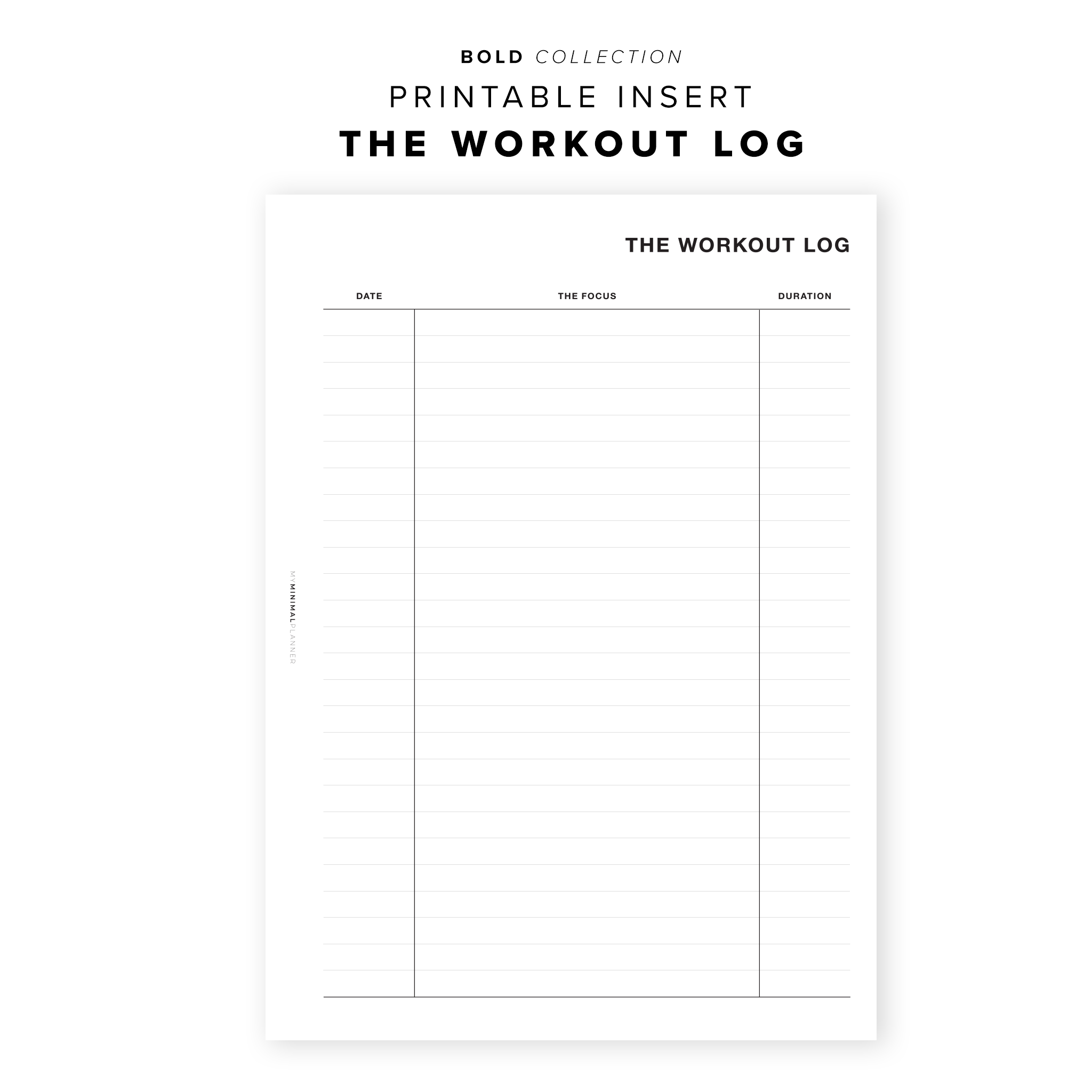 Daily Workout Log