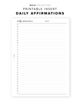 PR116 - Daily Affirmations - Printable Insert