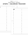 PR142 - Steps + Calories Tracker - Printable Insert