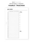 PR169 - Yearly Tracker - Printable Insert
