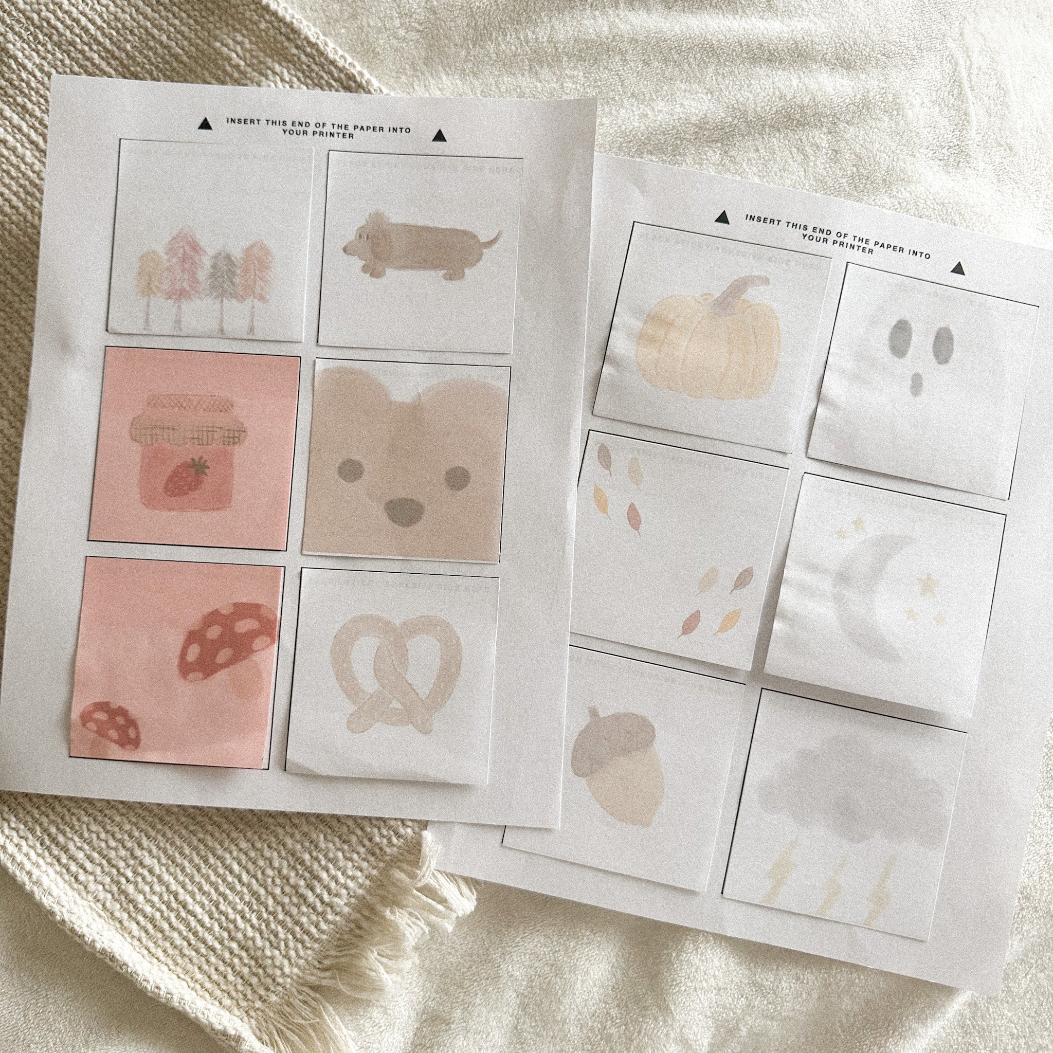 PSN10 - 3x3 Hello Autumn Stickies - Printable Sticky Notes – My Minimal ...