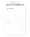 PR285 - Add to Planner V2 - Printable Insert