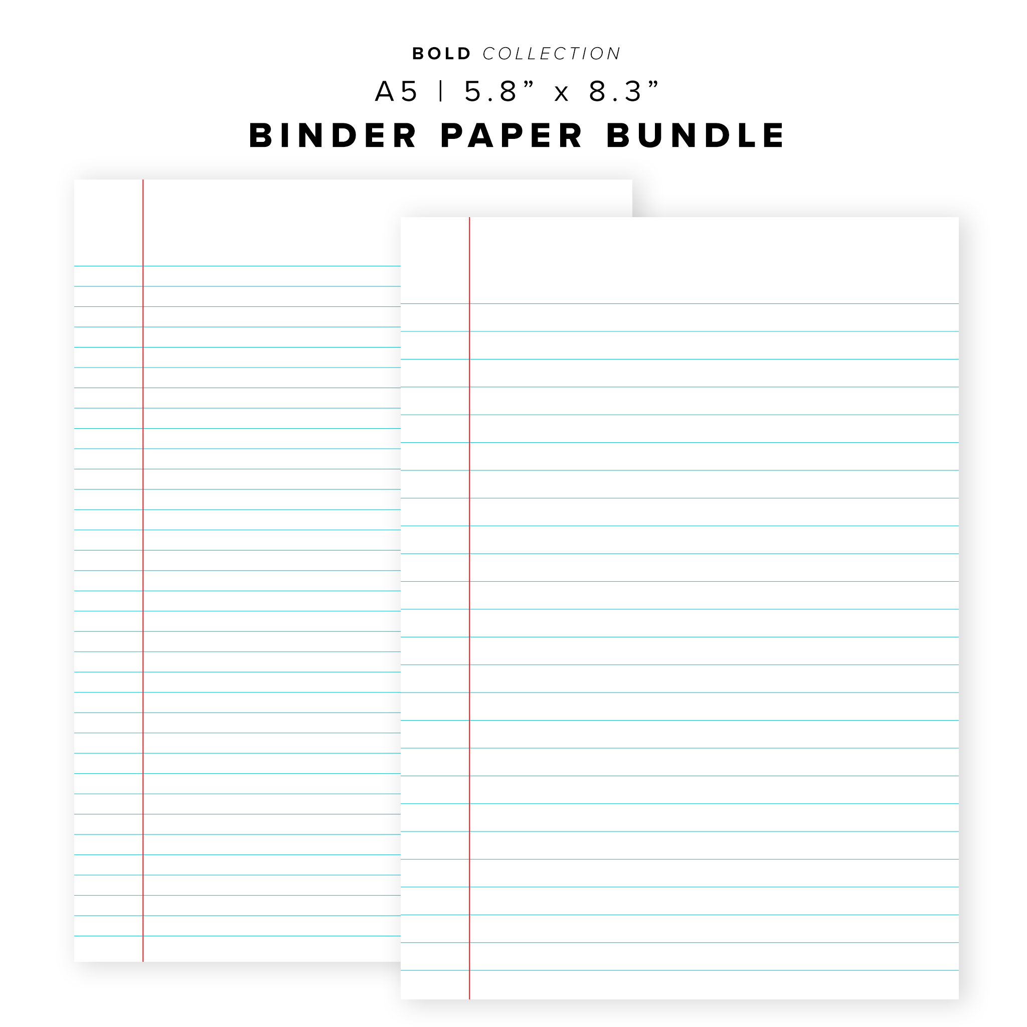 PR304 - Binder Paper Bundle - Printable Insert