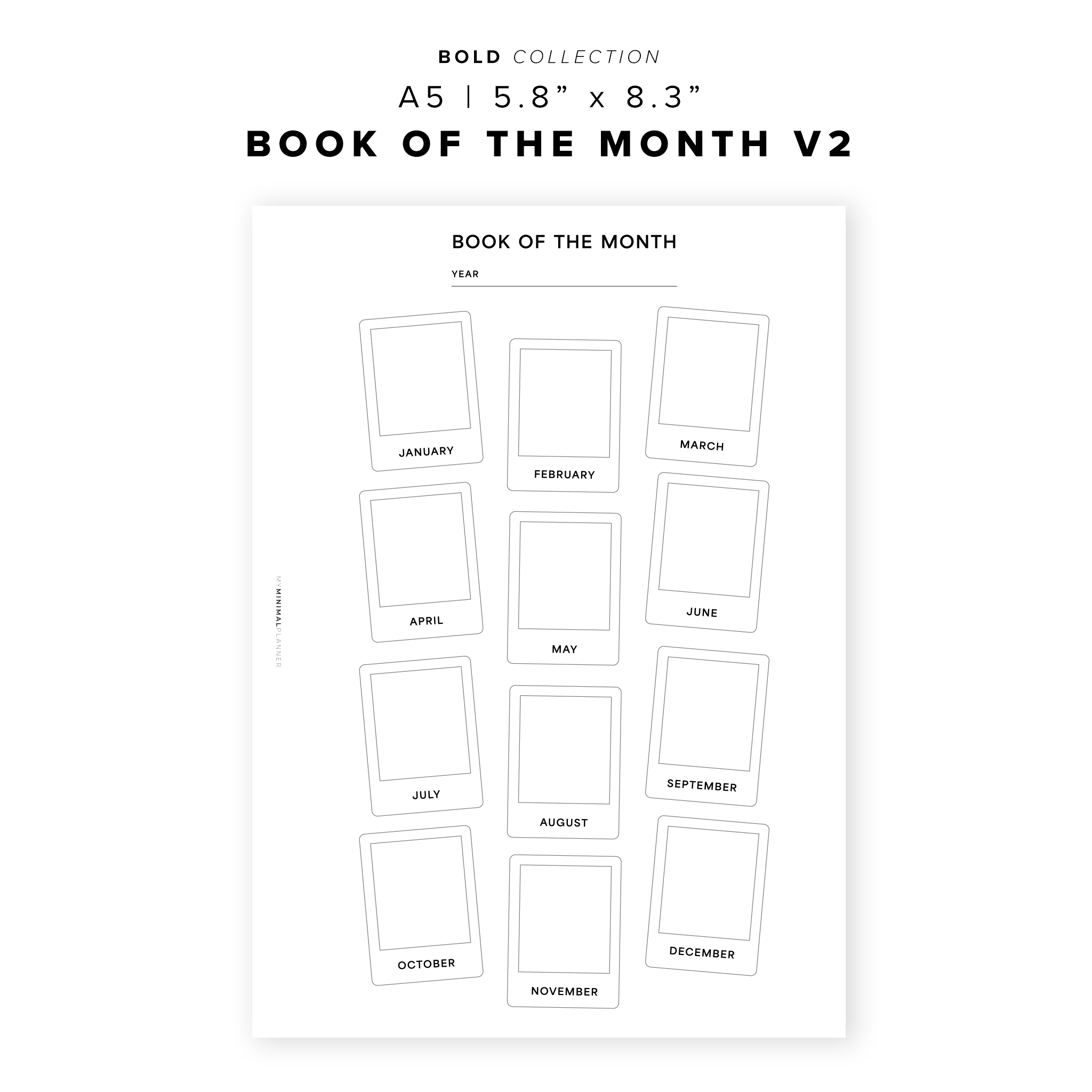 PR301 - Book of the Month V2 - Printable Insert