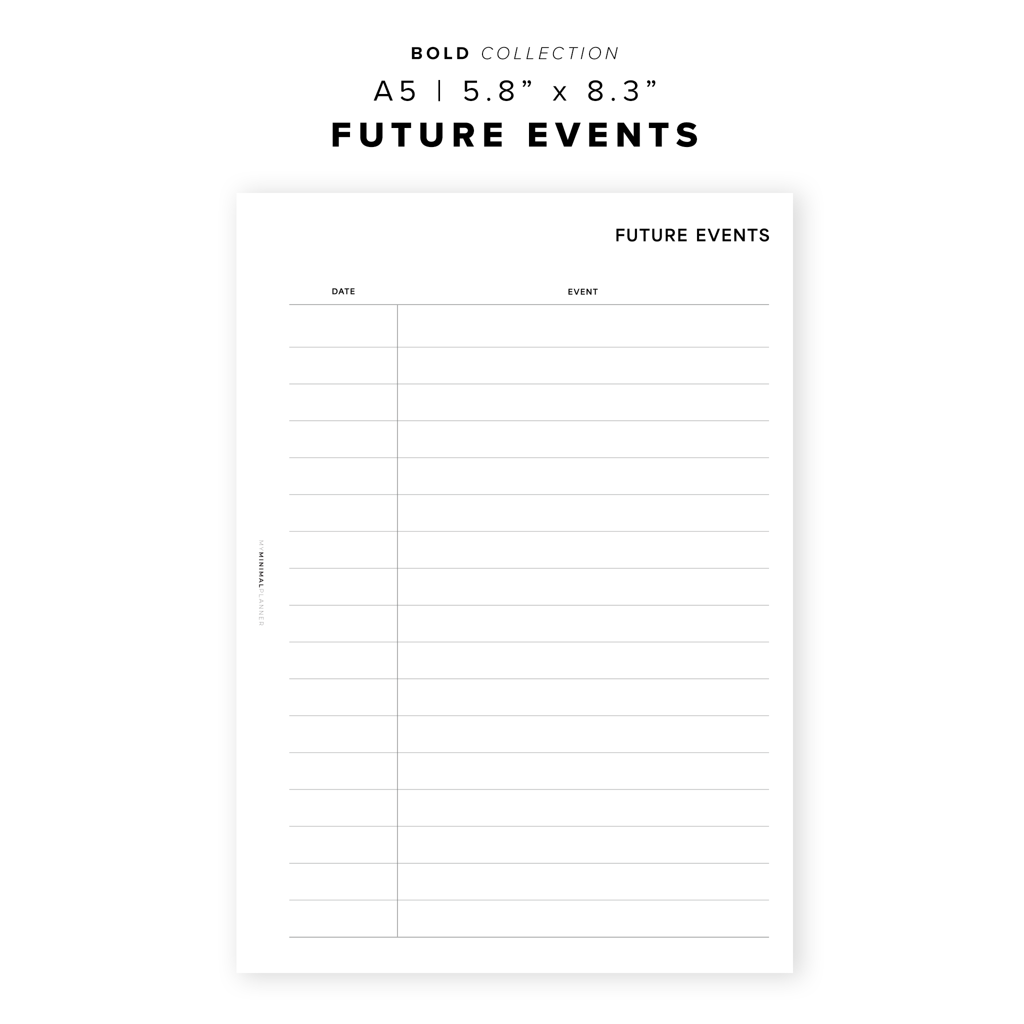 PR296 - Future Events - Printable Insert