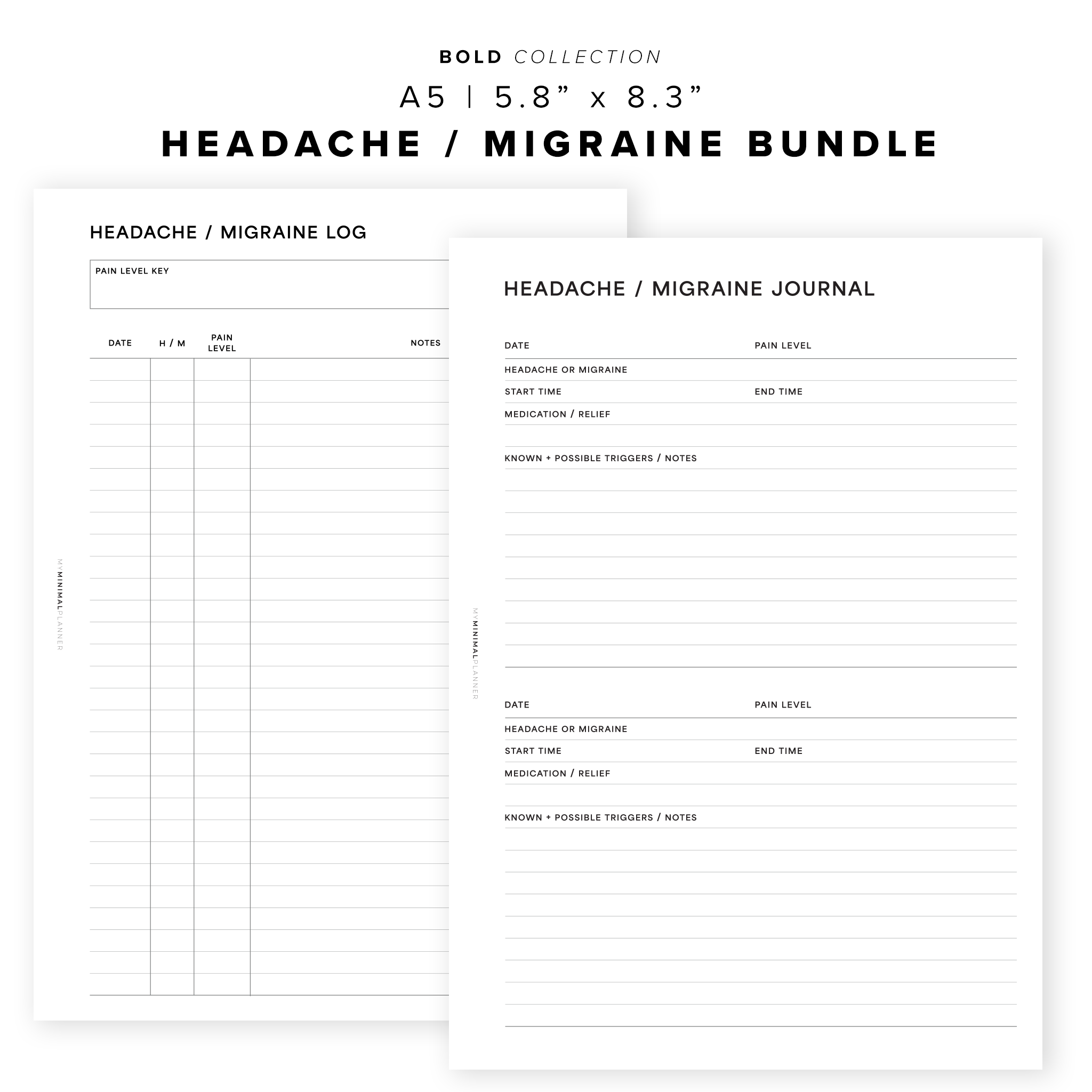 PR283 - Migraine / Headache Bundle - Printable Insert