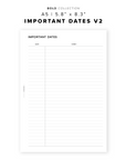 PR323 - Important Dates V2 - Printable Insert