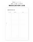 PR284 - Medication Log V2 - Printable Insert