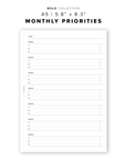 PR306 - Monthly Priorities - Printable Insert