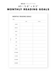 PR314 - Monthly Reading Goals V2 - Printable Insert