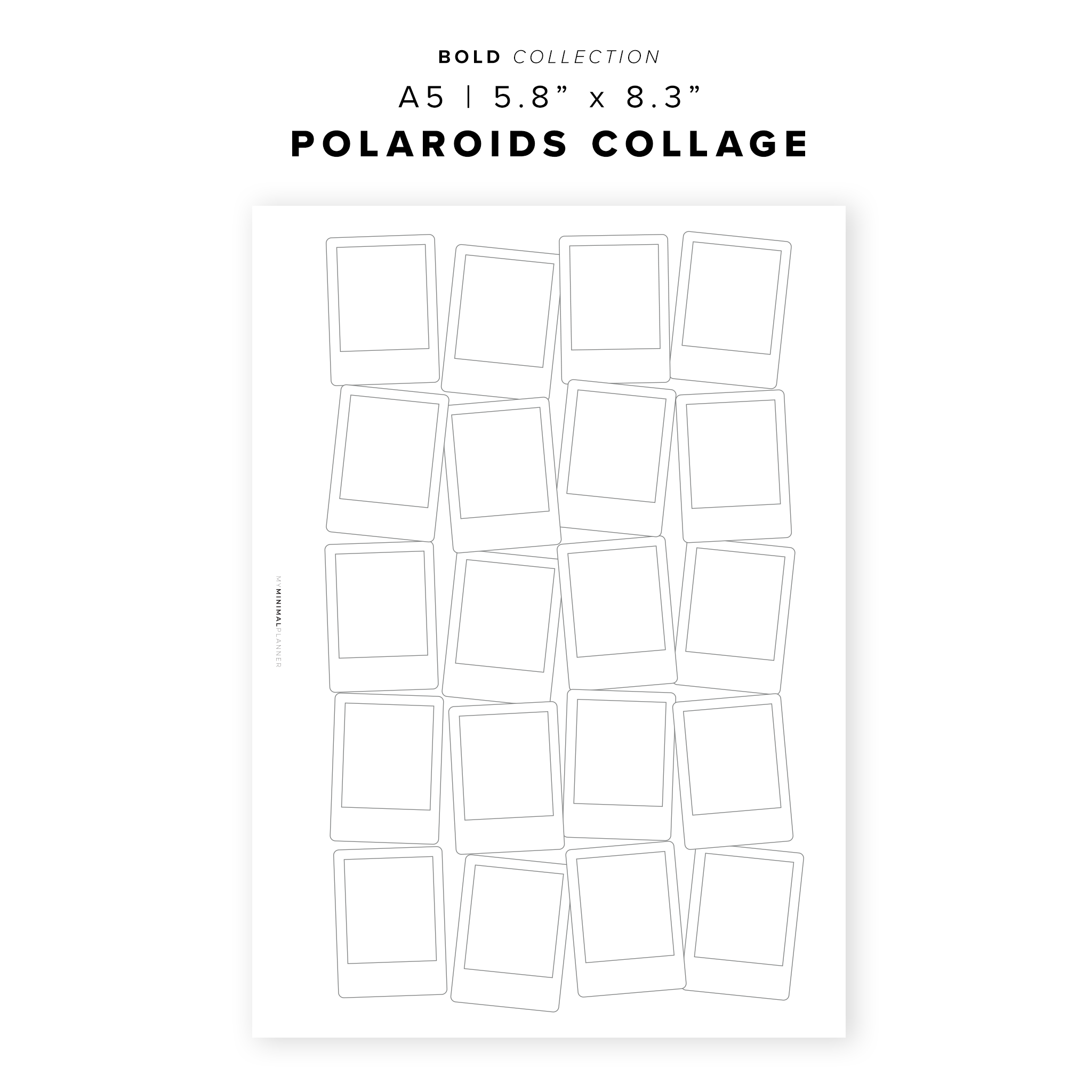 PR295 - Polaroids Collage - Printable Insert