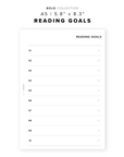 PR293 - Reading Goals - Printable Insert