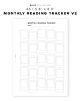 PR300 - Monthly Reading Tracker V2 - Printable Insert