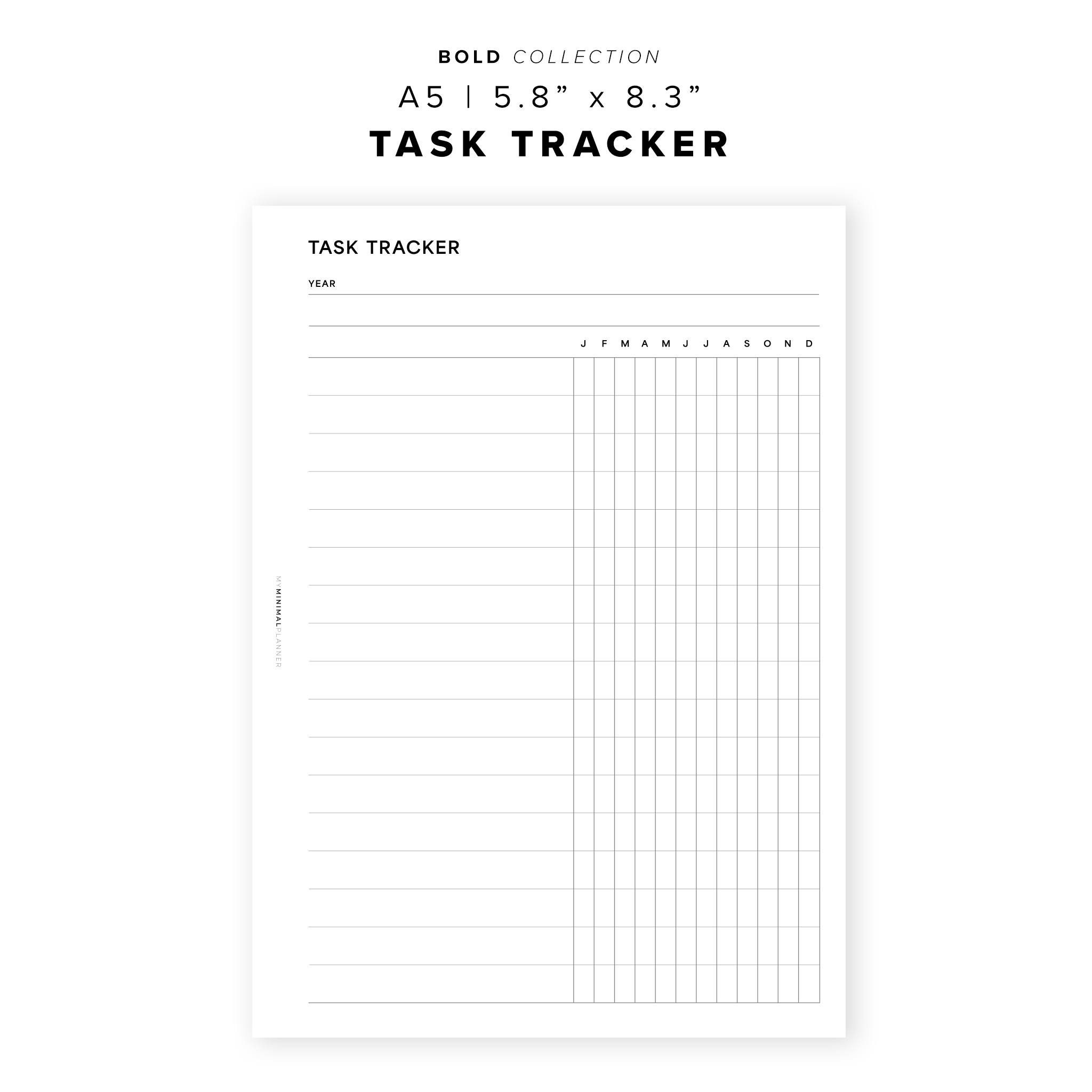 PR287 - Task Tracker - Printable Insert