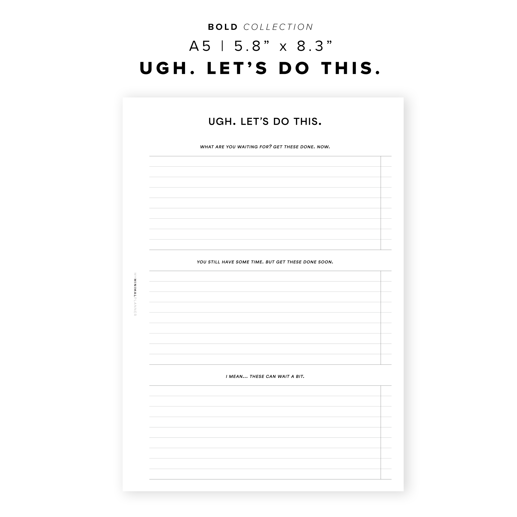 PR265 - Ugh Let&#39;s Do This - Printable Insert