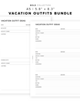 PR262 - Vacation Outfits Bundle - Printable Insert