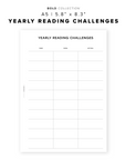 PR310 - Yearly Reading Challenges - Printable Insert