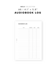 PR251 - Audiobook Log - Printable Insert