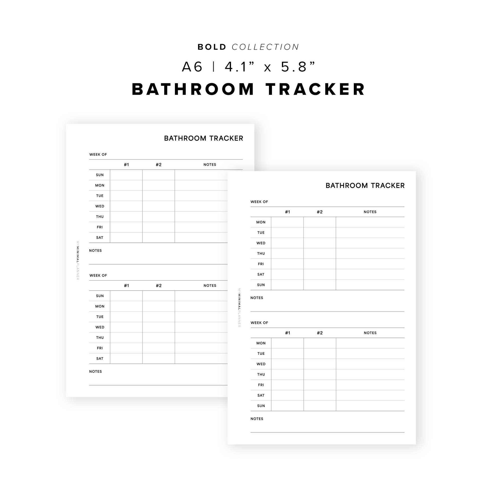 PR339 - Bathroom Tracker - Printable Insert