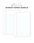 PR304 - Binder Paper Bundle - Printable Insert