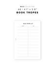 PR291 - Book Tropes - Printable Insert