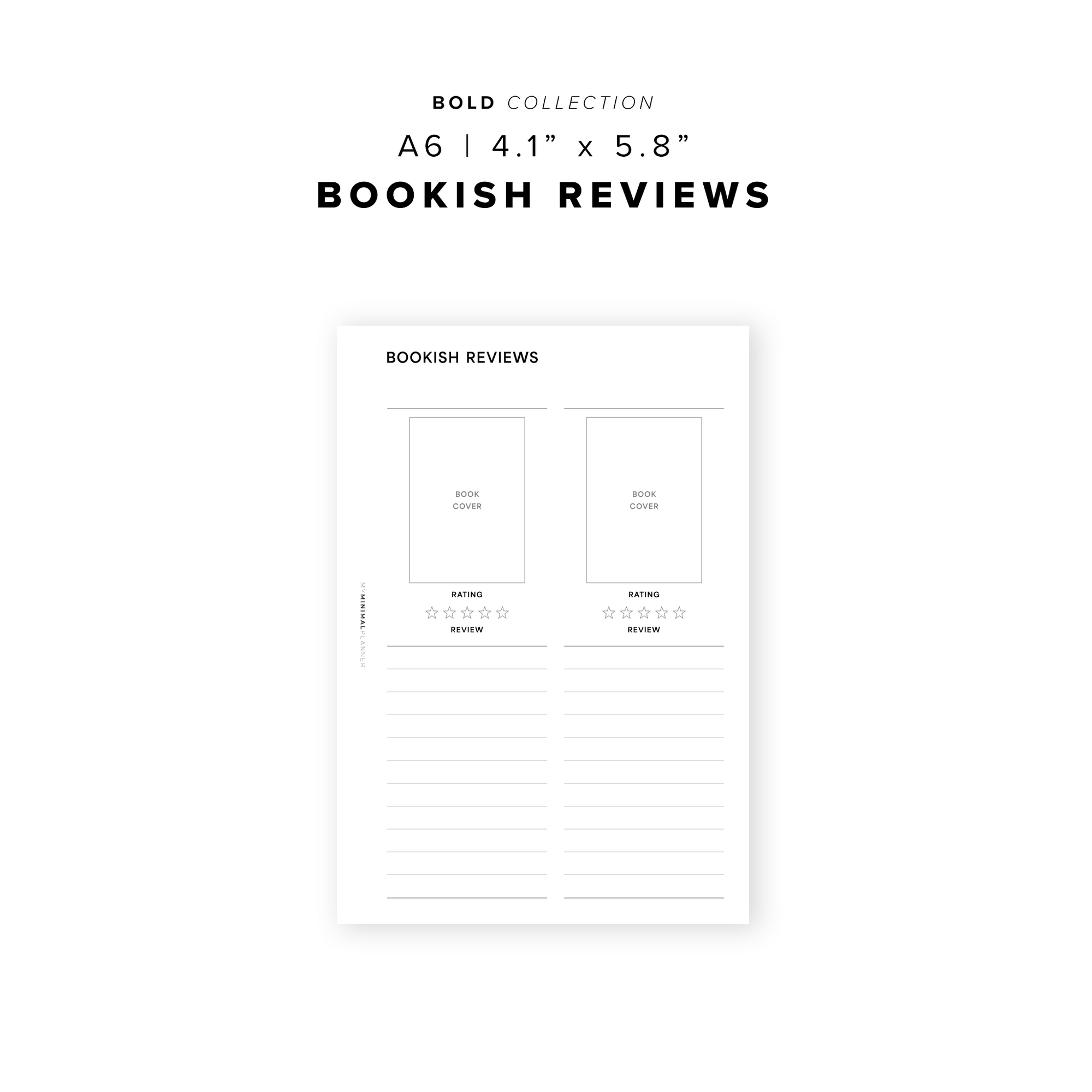 PR365 - Bookish Review V4 - Printable Insert