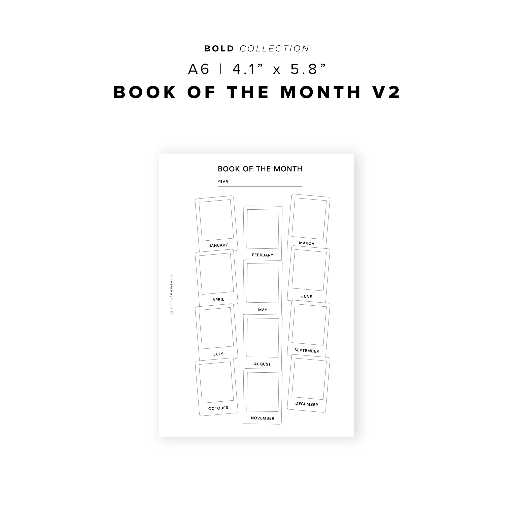 PR301 - Book of the Month V2 - Printable Insert