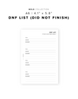 PR216 - DNF List - Printable Insert