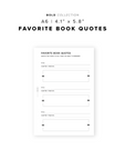 PR221 - Fave Book Quotes - Printable Insert