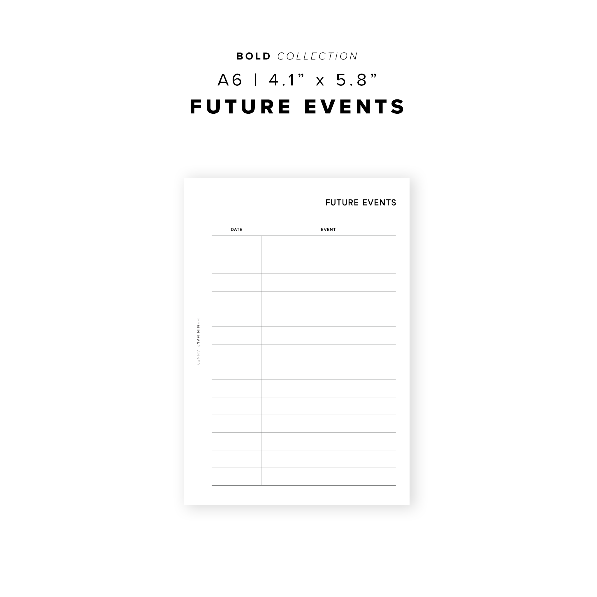 PR296 - Future Events - Printable Insert