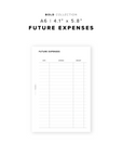 PR292 - Future Expenses - Printable Insert