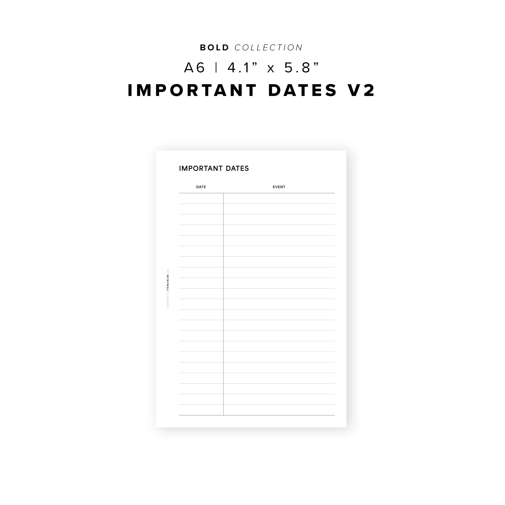 PR323 - Important Dates V2 - Printable Insert