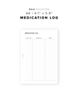 PR284 - Medication Log V2 - Printable Insert