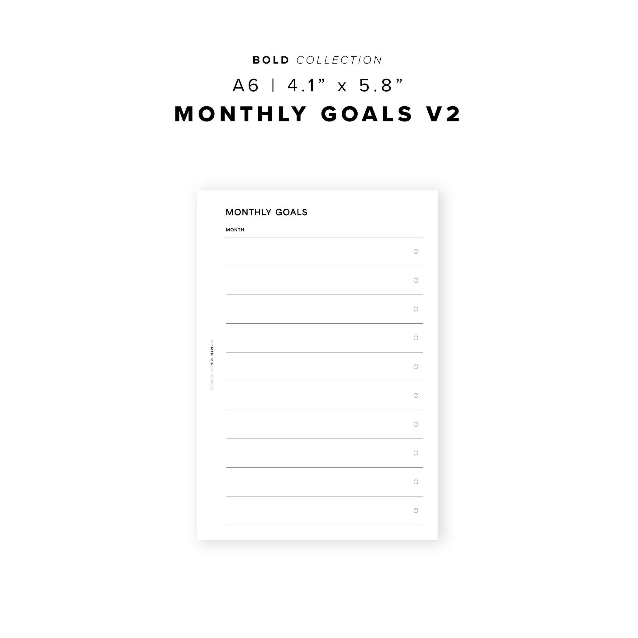 PR324 - Monthly Goals V2 - Printable Insert