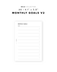 PR324 - Monthly Goals V2 - Printable Insert