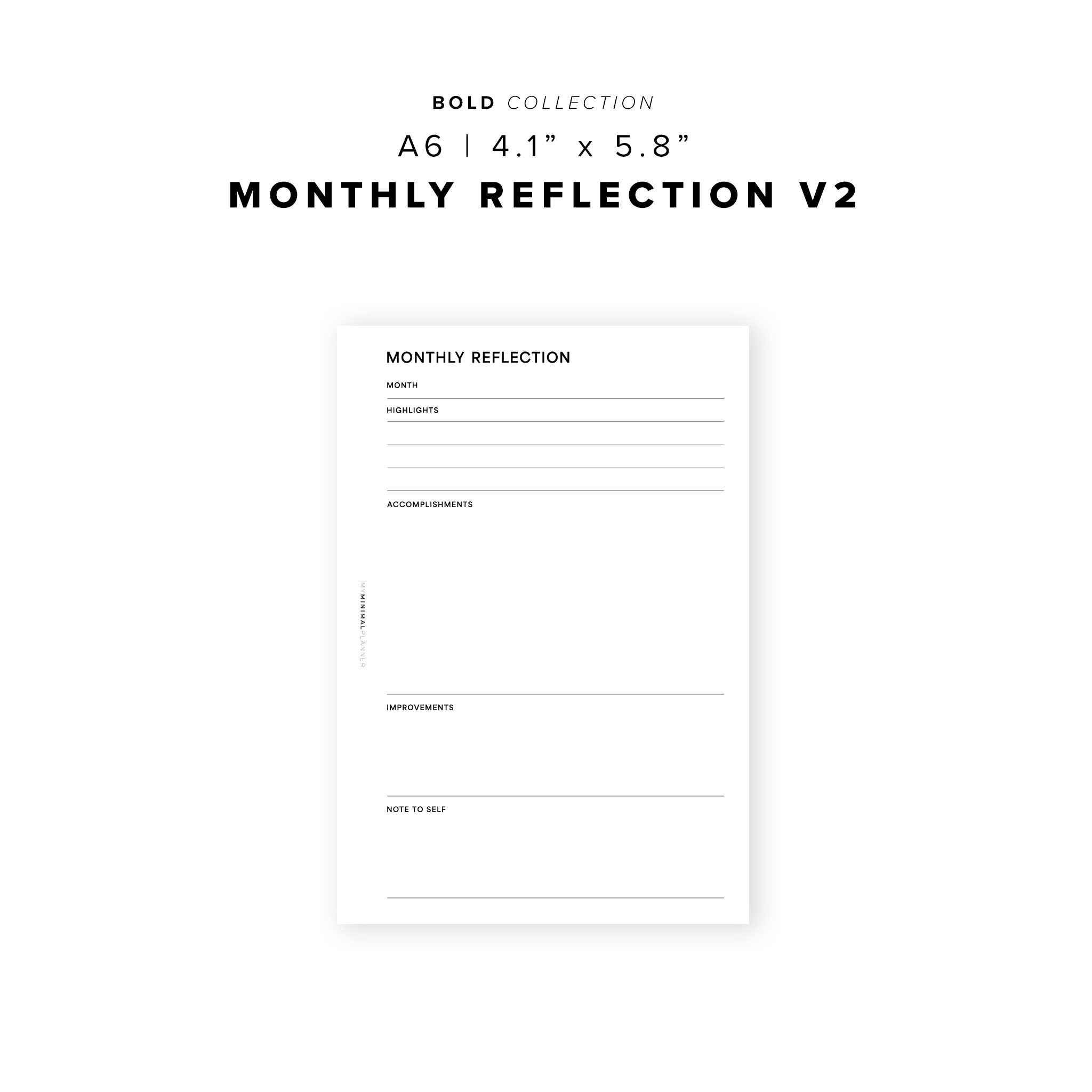 PR325 - Monthly Reflection V2 - Printable Insert