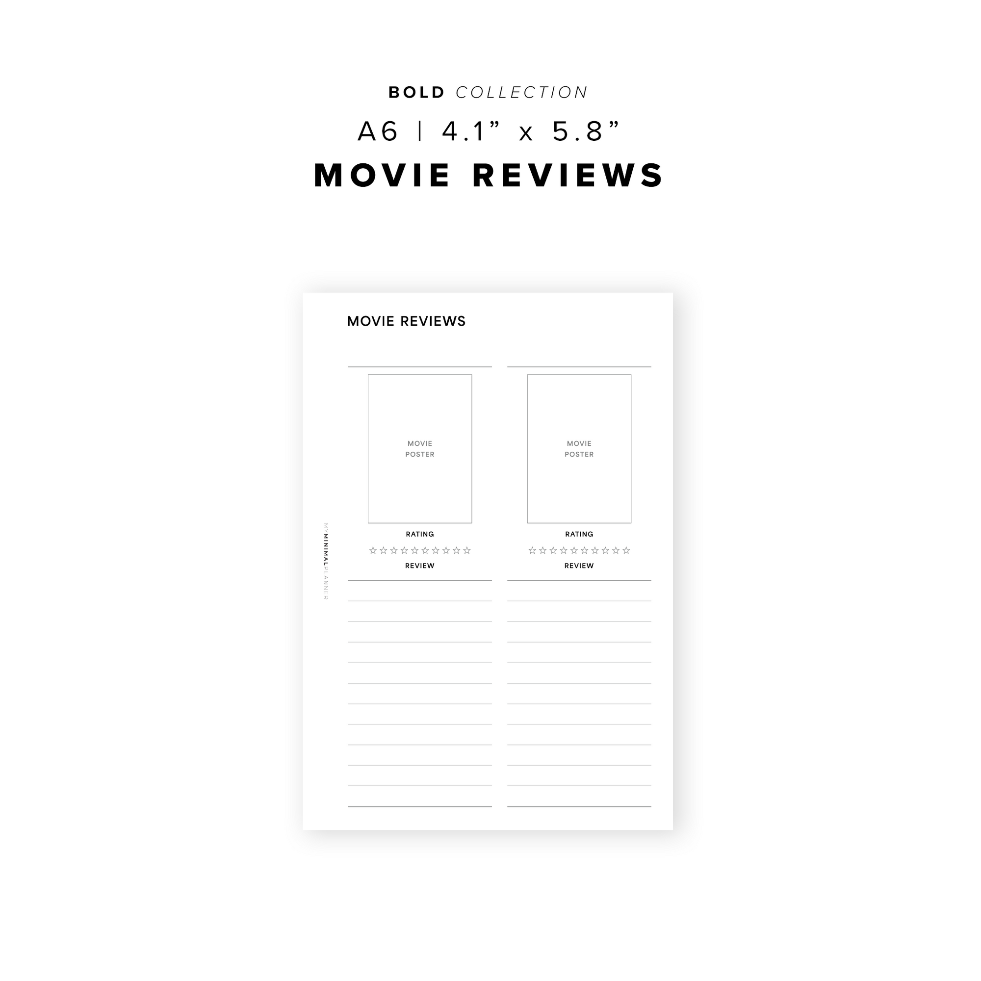 PR361 - Movie Reviews - Printable Insert