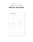 PR361 - Movie Reviews - Printable Insert