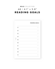 PR293 - Reading Goals - Printable Insert