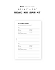 PR233 - Reading Sprint - Printable Insert