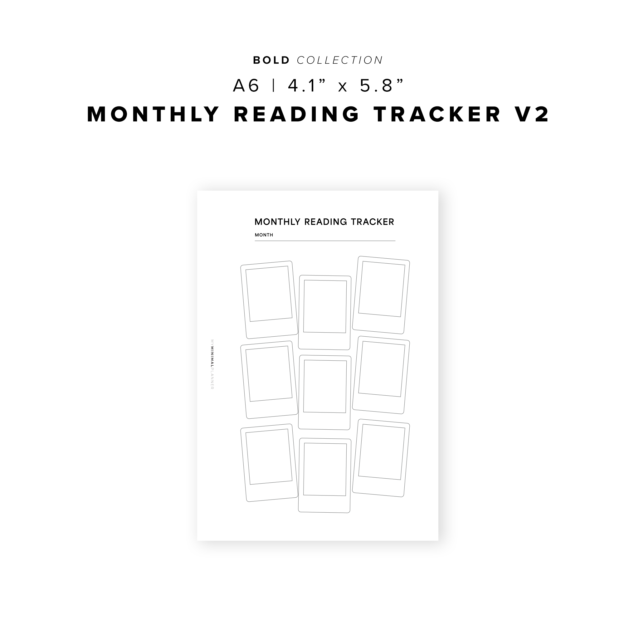 PR300 - Monthly Reading Tracker V2 - Printable Insert