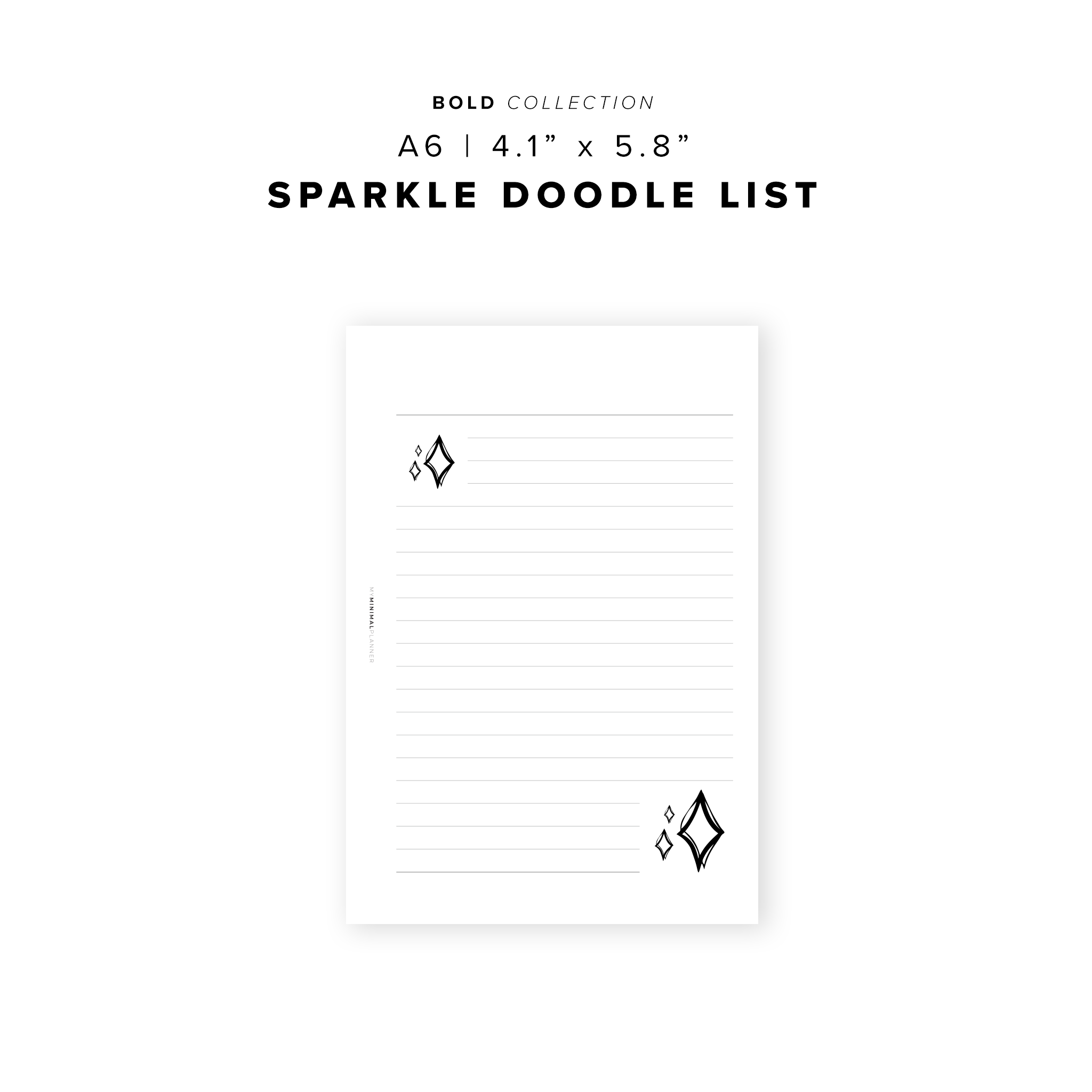 PR230 - Sparkle Doodle List - Printable Insert