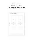 PR363 - TV Show Reviews - Printable Insert