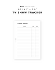 PR312 - TV Show Tracker - Printable Insert