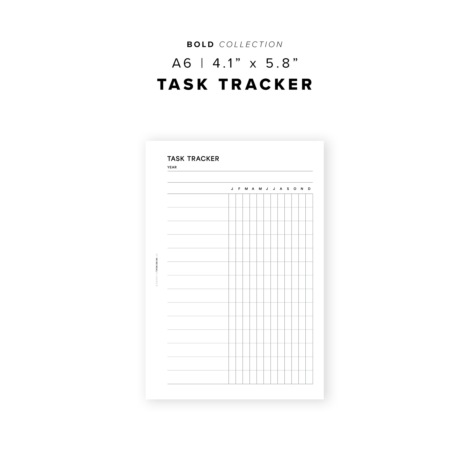 PR287 - Task Tracker - Printable Insert